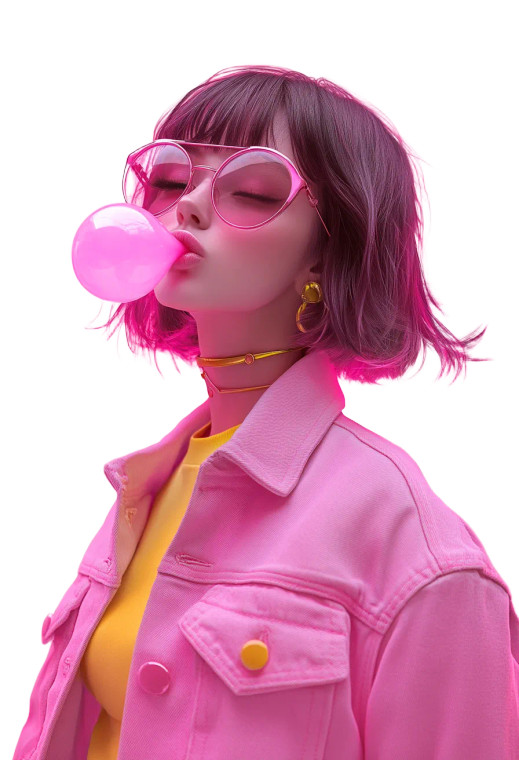 Pink Anime Angel Vinyl Car Decal Sticker – Waterproof & UV-Resistant 8"