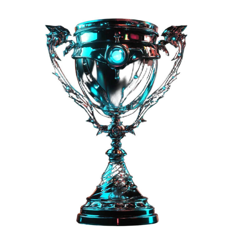 Futuristic Trophy Vinyl Car Decal Sticker – Waterproof & UV-Resistant 8"