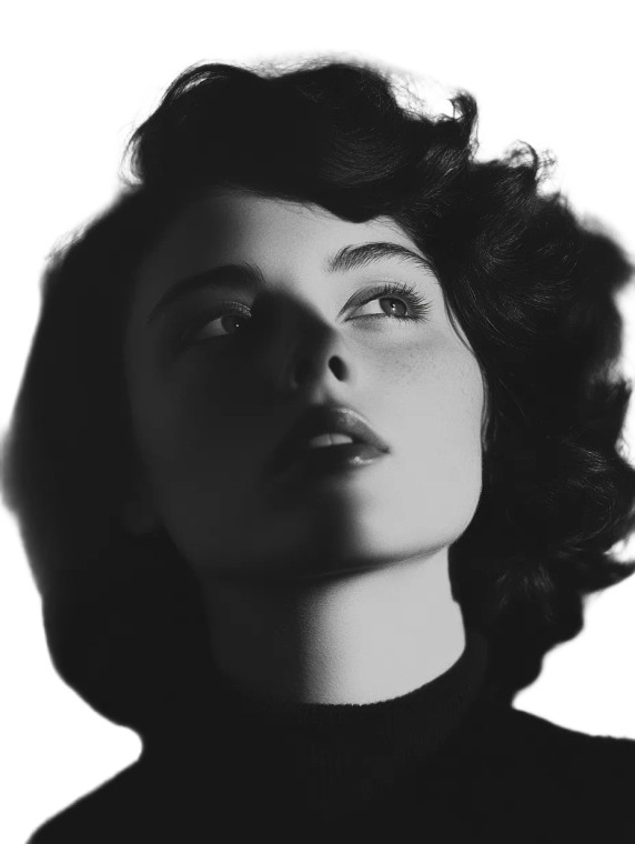 Monochrome Emotional Portrait Vinyl Car Decal Sticker – Waterproof & UV-Resistant 8"