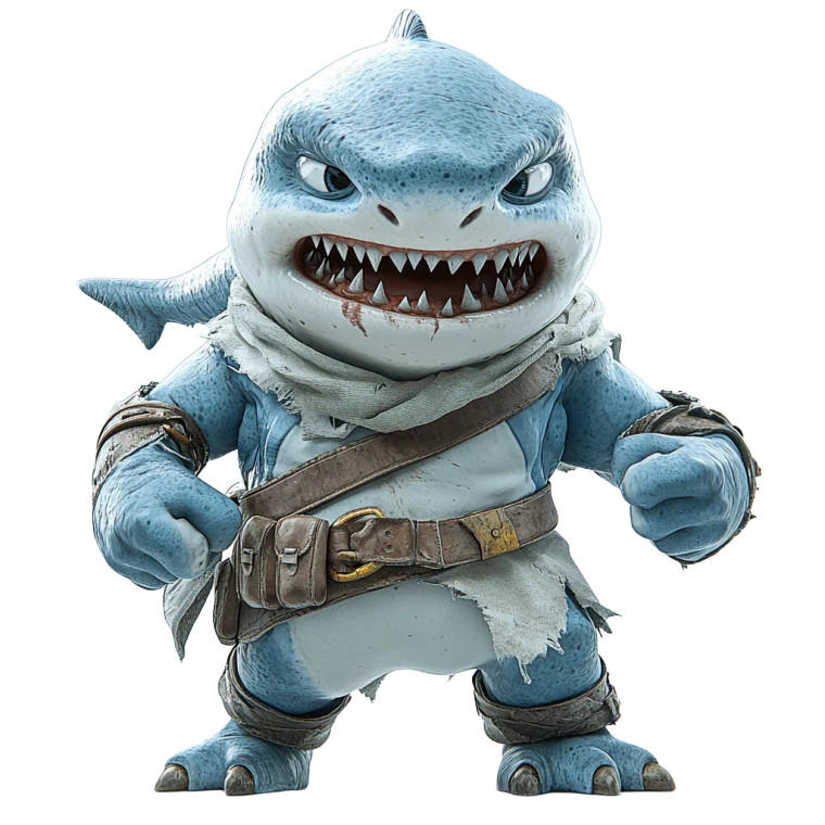 Shark Warrior Vinyl Car Decal Sticker – Waterproof & UV-Resistant 8"