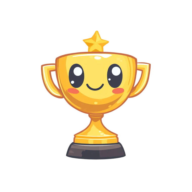 Golden Trophy Icon V18 Vinyl Car Decal Sticker – Waterproof & UV-Resistant 8"