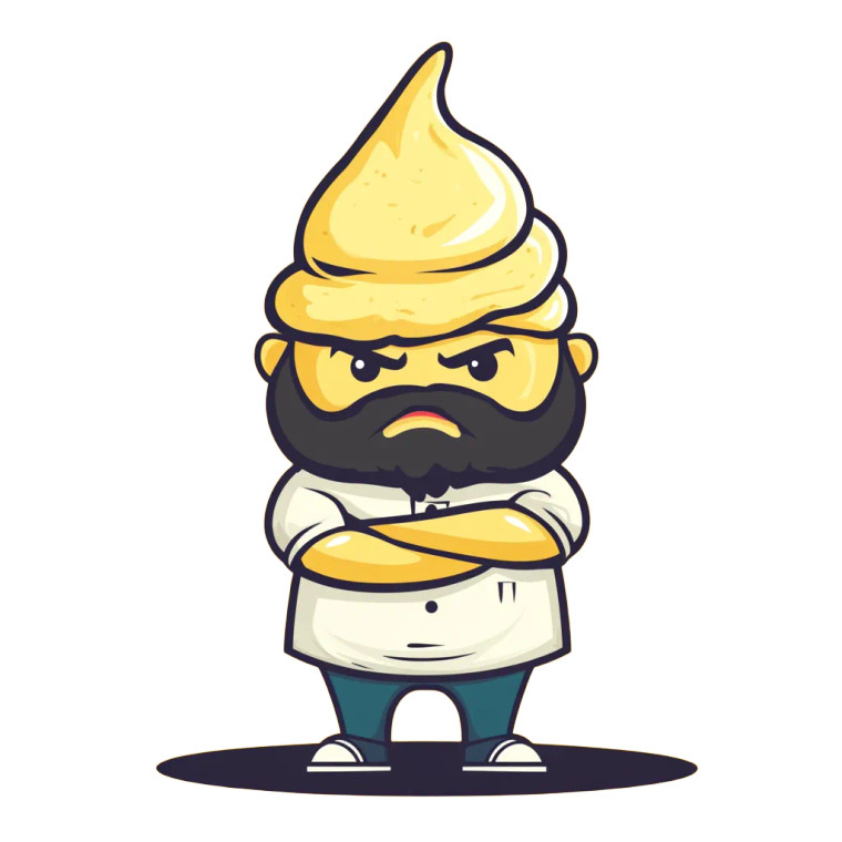 Mayonnaise Mascot Vinyl Car Decal Sticker – Waterproof & UV-Resistant 8"