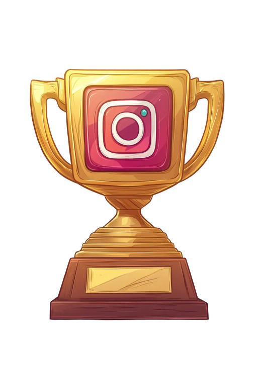 Golden Instagram Trophy Vinyl Car Decal Sticker – Waterproof & UV-Resistant 8"