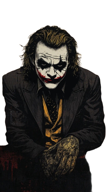 Gothic Joker Portrait Vinyl Car Decal Sticker – Waterproof & UV-Resistant 8"