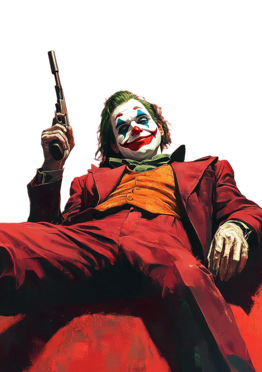 Joker With Gun Vinyl Car Decal Sticker – Waterproof & UV-Resistant 8"