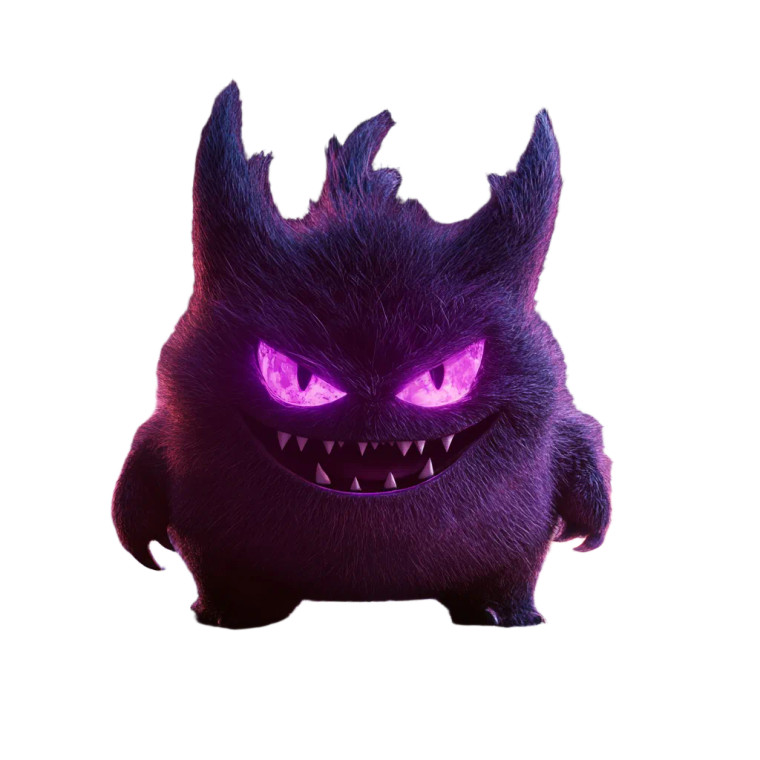 Gengar Render Vinyl Car Decal Sticker – Waterproof & UV-Resistant 8"