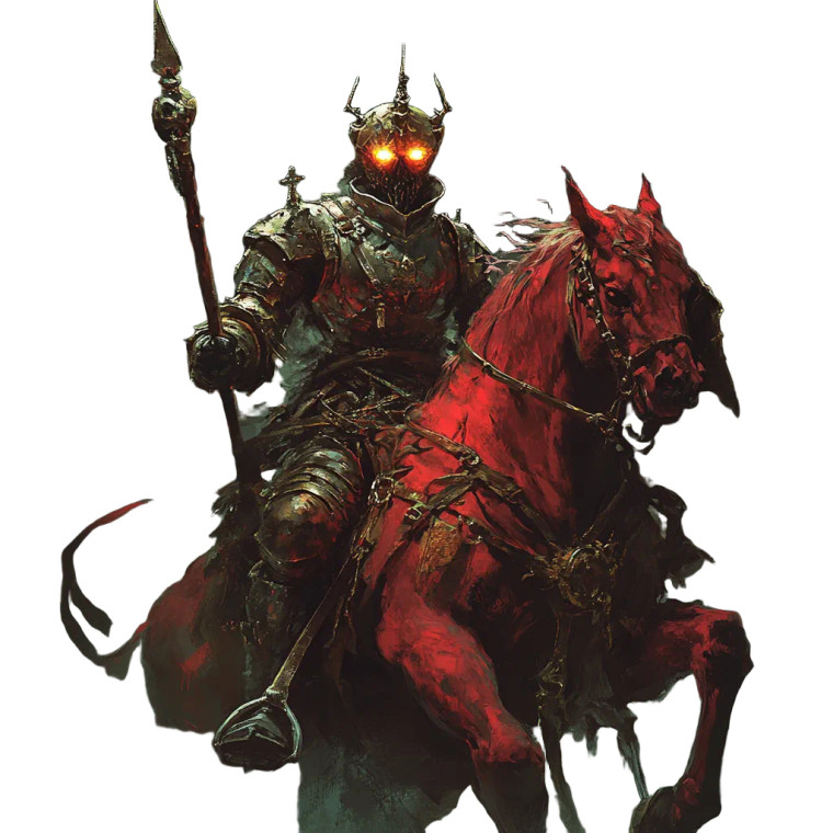 Red Hobgoblin Knight Vinyl Car Decal Sticker – Waterproof & UV-Resistant 8"