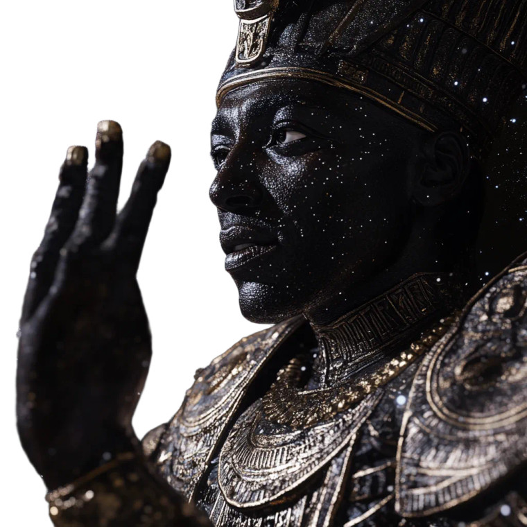 Black Pharaoh Stars Vinyl Car Decal Sticker – Waterproof & UV-Resistant 8"