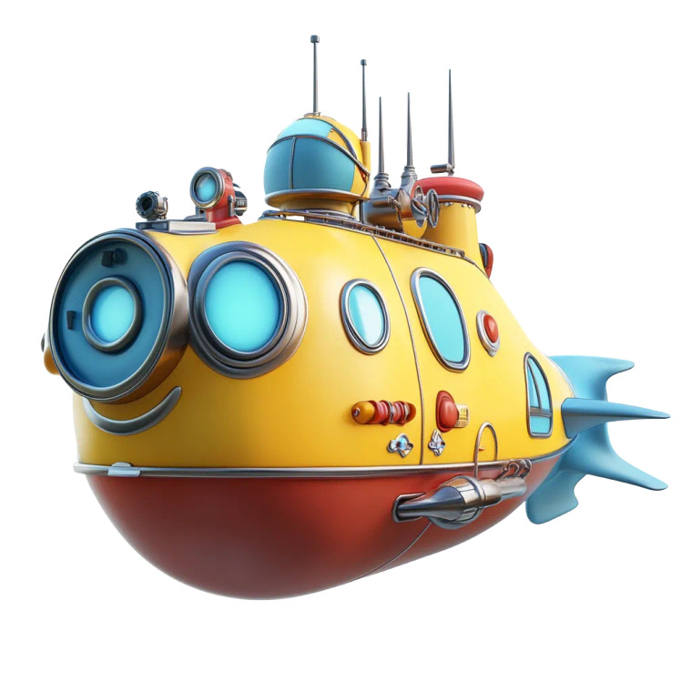 Adventurer Submarine Vinyl Car Decal Sticker – Waterproof & UV-Resistant 8"