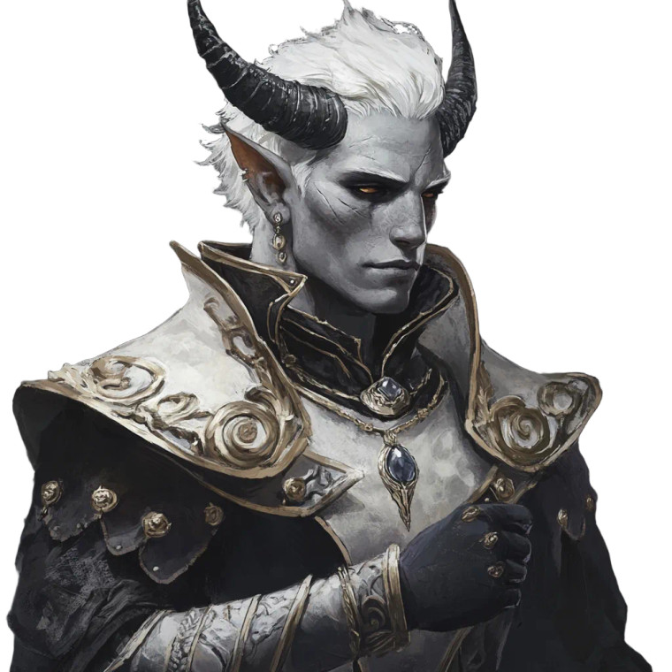 Tiefling Paladin V2 Vinyl Car Decal Sticker – Waterproof & UV-Resistant 8"