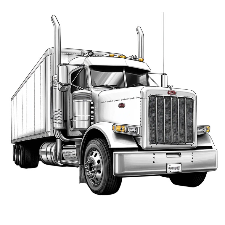 Peterbilt Truck Vinyl Car Decal Sticker – Waterproof & UV-Resistant 8"