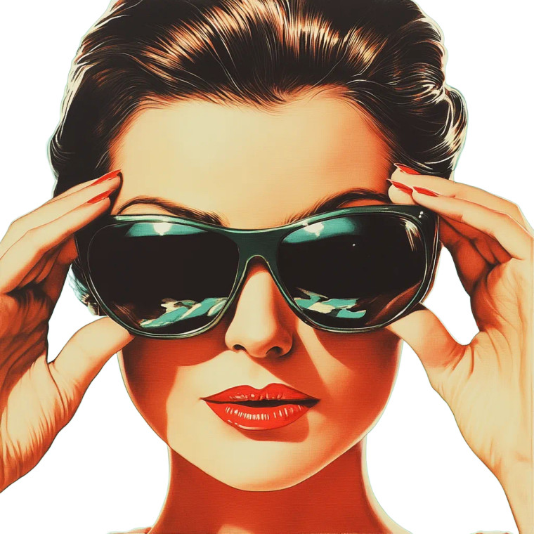 Suspicious Woman Vinyl Car Decal Sticker – Waterproof & UV-Resistant 8"