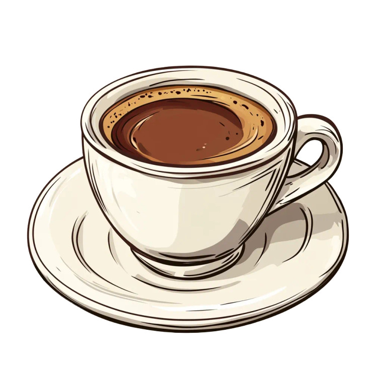 Cartoon Espresso Cup Vinyl Car Decal Sticker – Waterproof & UV-Resistant 8"