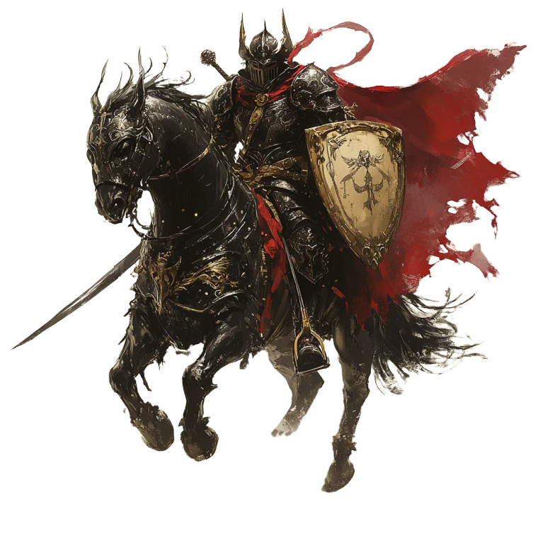 Gothic Knight Illustration V2 Vinyl Car Decal Sticker – Waterproof & UV-Resistant 8"