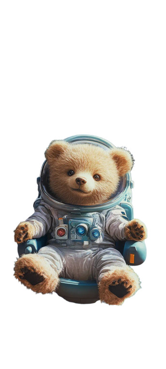 Baby Bear Astronaut Vinyl Car Decal Sticker – Waterproof & UV-Resistant 8"