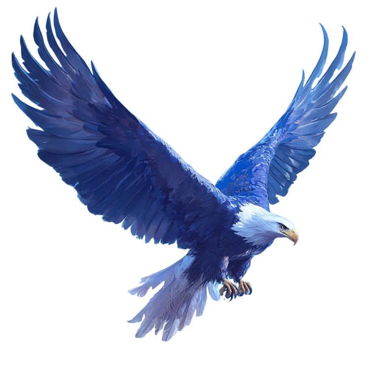 Flying Eagle Banner Vinyl Car Decal Sticker – Waterproof & UV-Resistant 8"