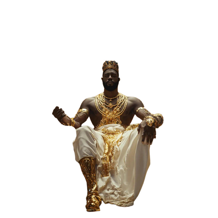 Majestic Black King Vinyl Car Decal Sticker – Waterproof & UV-Resistant 8"