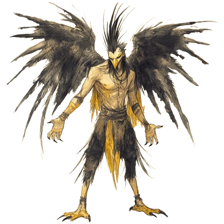 Feathered Fantasy Man Vinyl Car Decal Sticker – Waterproof & UV-Resistant 8"