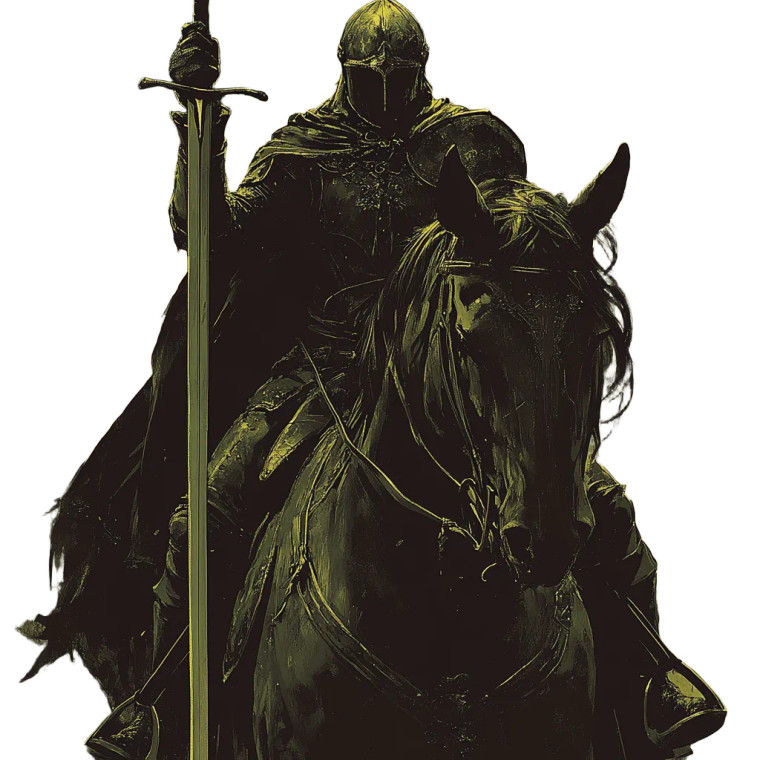 Knight On Horse V4 Vinyl Car Decal Sticker – Waterproof & UV-Resistant 8"