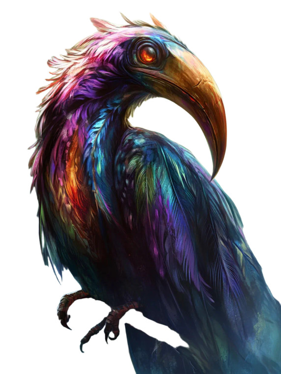 Exotic Fantasy Bird Vinyl Car Decal Sticker – Waterproof & UV-Resistant 8"