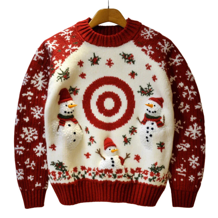 Christmas Target Jumper Vinyl Car Decal Sticker – Waterproof & UV-Resistant 8"