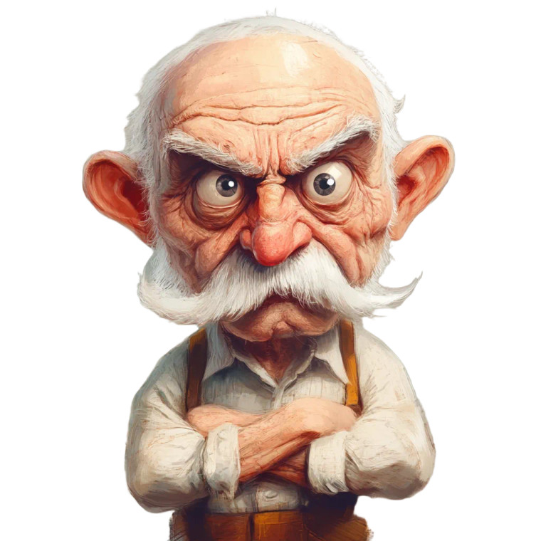 Grumpy Mustache Man Vinyl Car Decal Sticker – Waterproof & UV-Resistant 8"