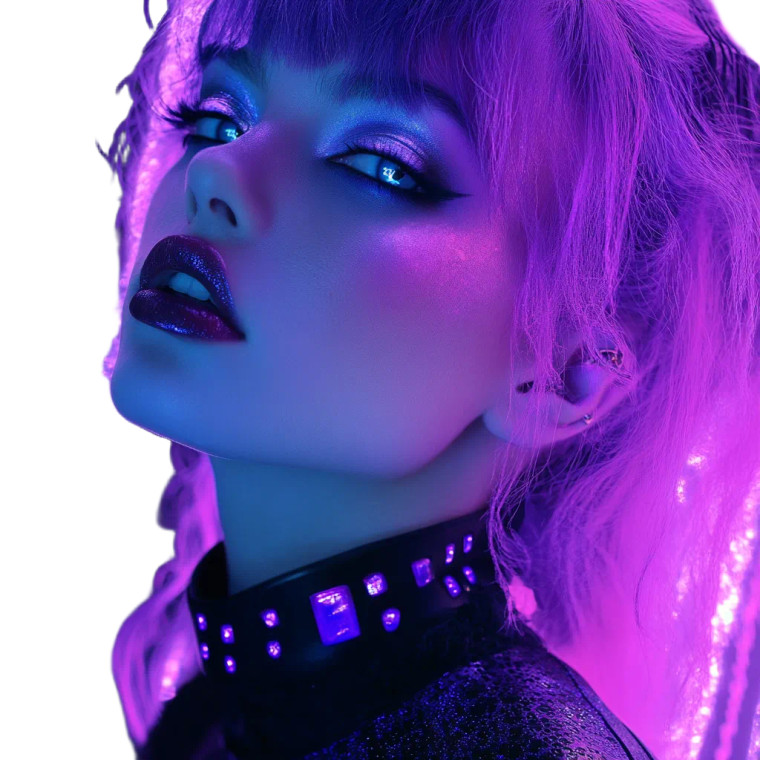 Futuristic Bioluminescent Fashion Vinyl Car Decal Sticker – Waterproof & UV-Resistant 8"