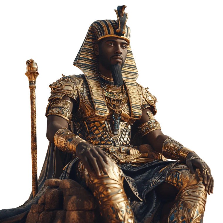 Pharaoh In Gold Vinyl Car Decal Sticker – Waterproof & UV-Resistant 8"