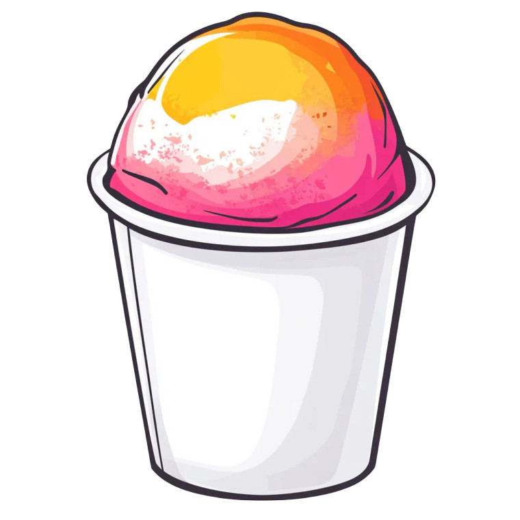 Italian Ice Logo Vinyl Car Decal Sticker – Waterproof & UV-Resistant 8"