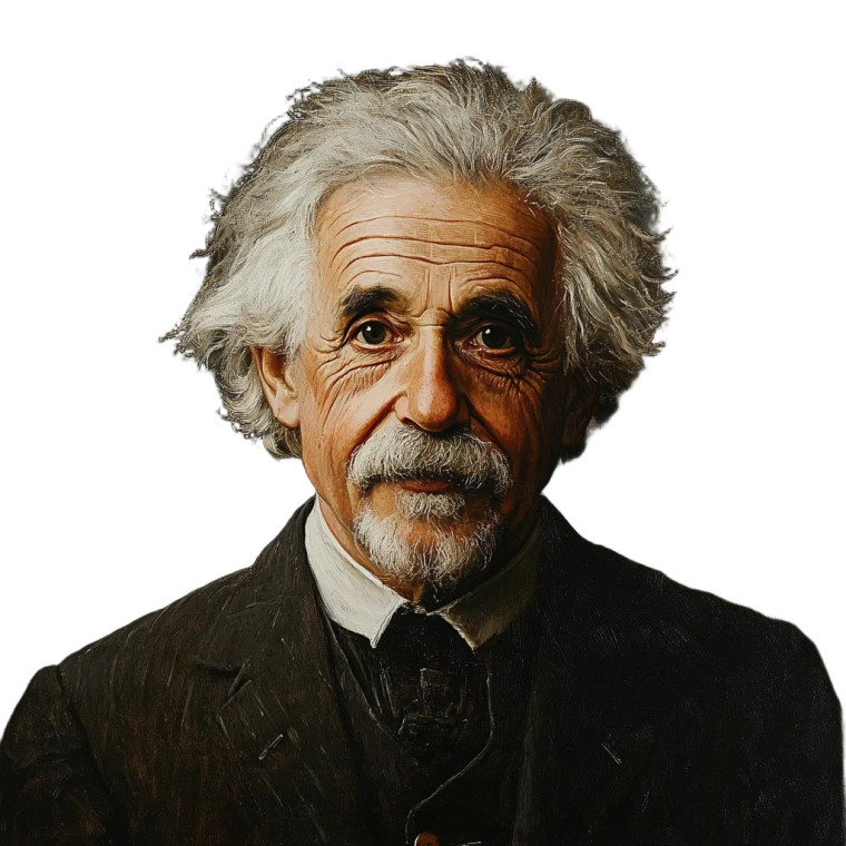 Einstein Portrait Vinyl Car Decal Sticker – Waterproof & UV-Resistant 8"