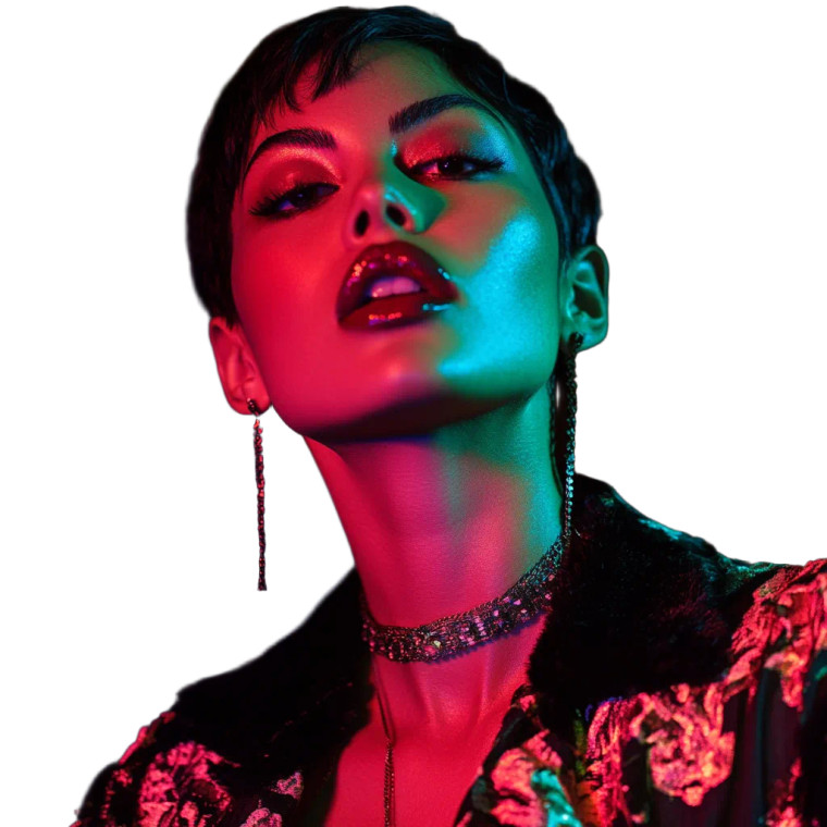 Dramatic Model Portrait Vinyl Car Decal Sticker – Waterproof & UV-Resistant 8"