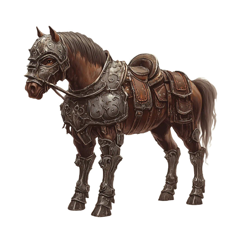 Armored War Horse V3 Vinyl Car Decal Sticker – Waterproof & UV-Resistant 8"