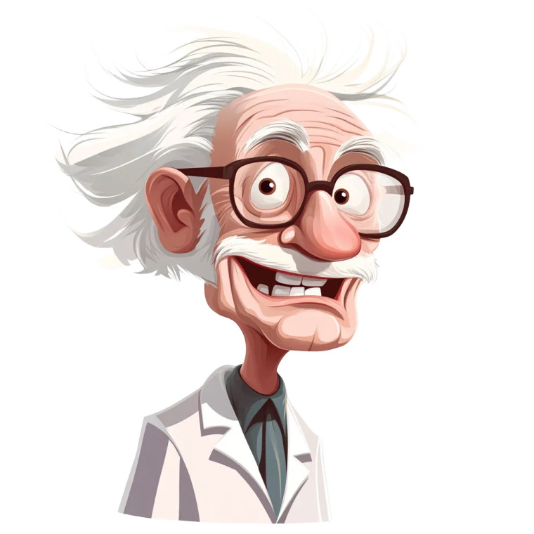 Crazy Old Scientist Vinyl Car Decal Sticker – Waterproof & UV-Resistant 8"