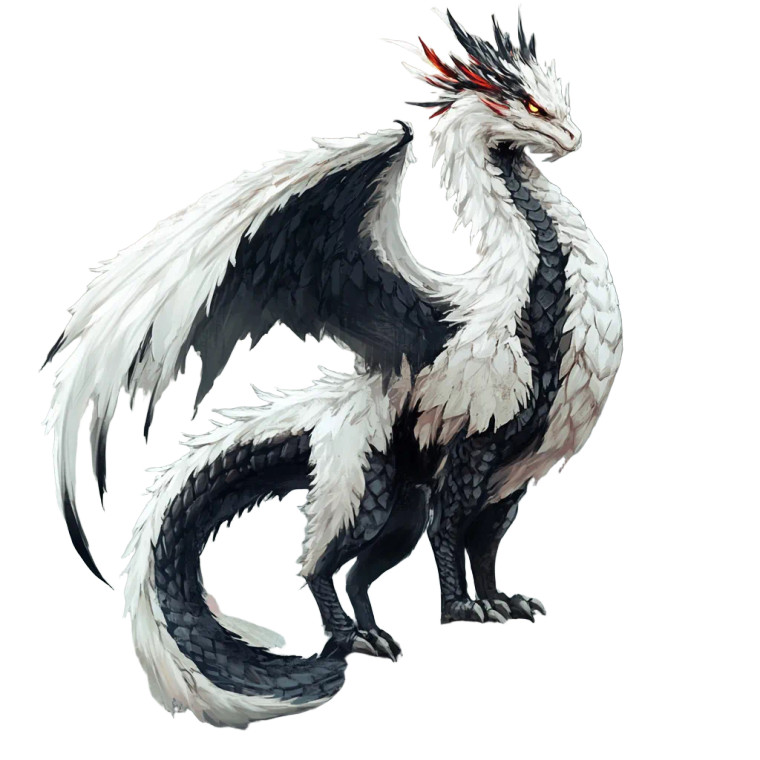 Feathered Dragon Concept Vinyl Car Decal Sticker – Waterproof & UV-Resistant 8"