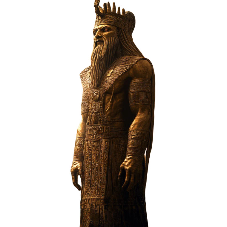 Majestic Anunnaki Figure Vinyl Car Decal Sticker – Waterproof & UV-Resistant 8"