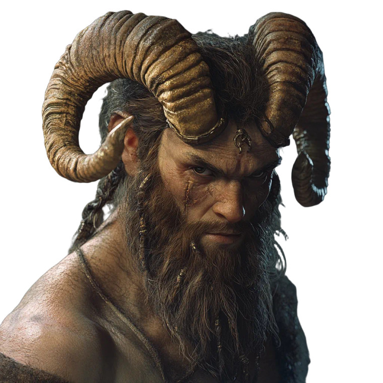 Satyr Bard Character Vinyl Car Decal Sticker – Waterproof & UV-Resistant 8"