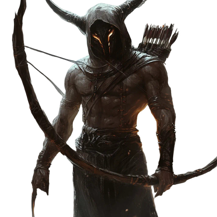 Demon Archer Vinyl Car Decal Sticker – Waterproof & UV-Resistant 8"