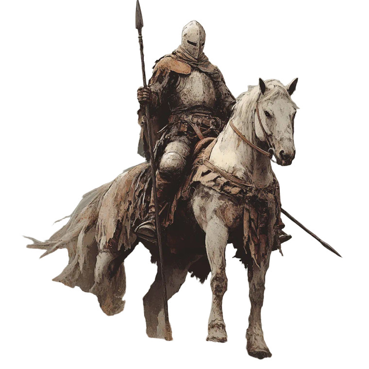Knight On Horseback V3 Vinyl Car Decal Sticker – Waterproof & UV-Resistant 8"