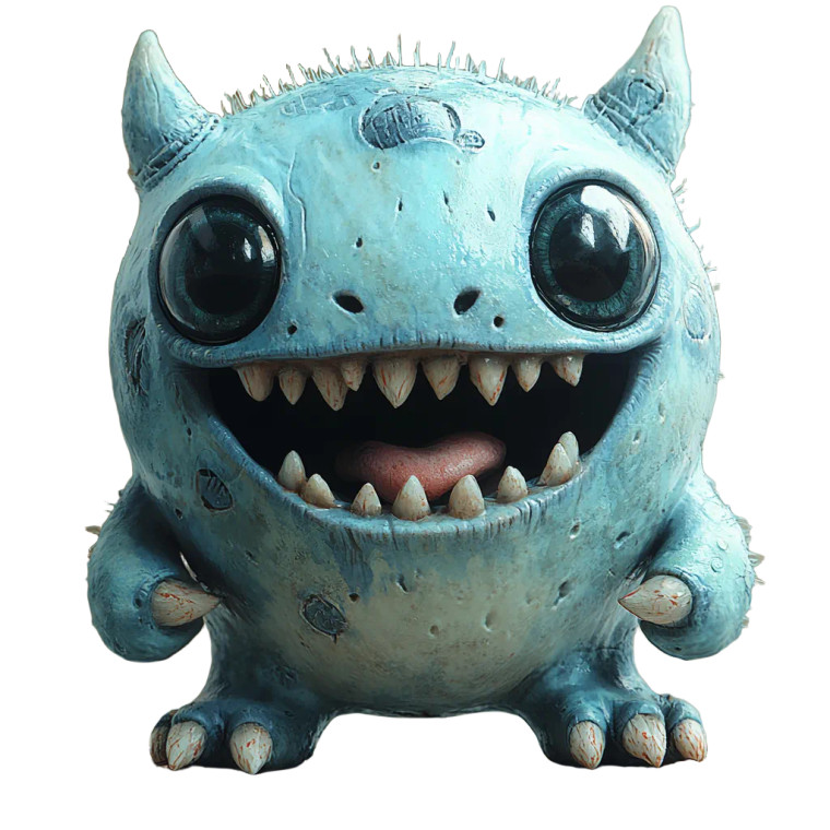 Sweet-Eating Monster Vinyl Car Decal Sticker – Waterproof & UV-Resistant 8"