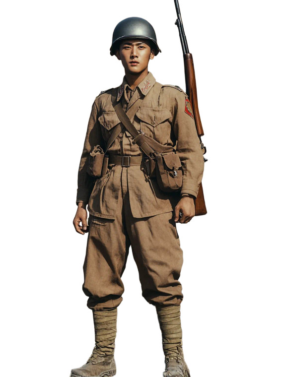 Chinese Wwii Soldier Vinyl Car Decal Sticker – Waterproof & UV-Resistant 8"