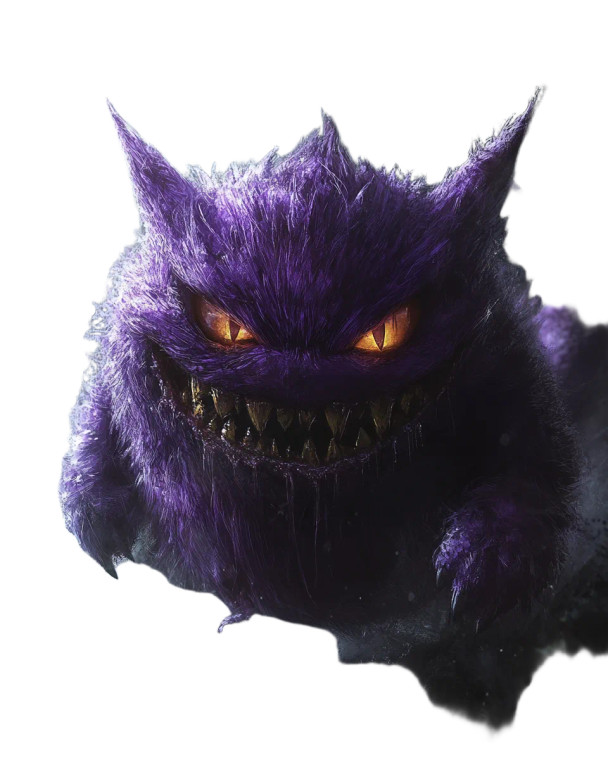 Ultra Realistic Gengar Vinyl Car Decal Sticker – Waterproof & UV-Resistant 8"