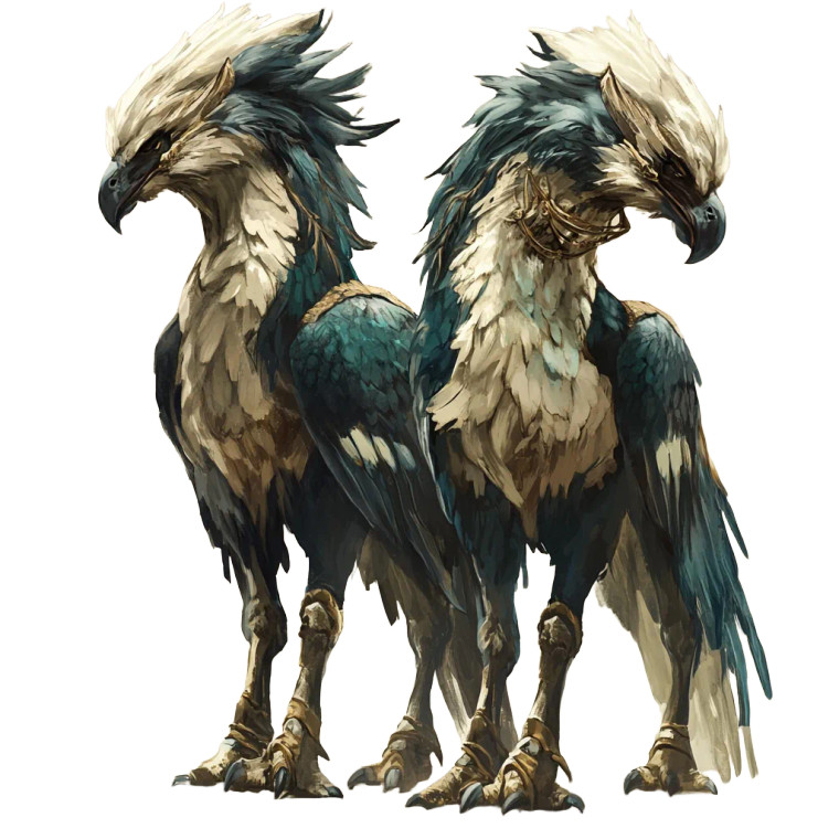 Hippogriff Pair Vinyl Car Decal Sticker – Waterproof & UV-Resistant 8"