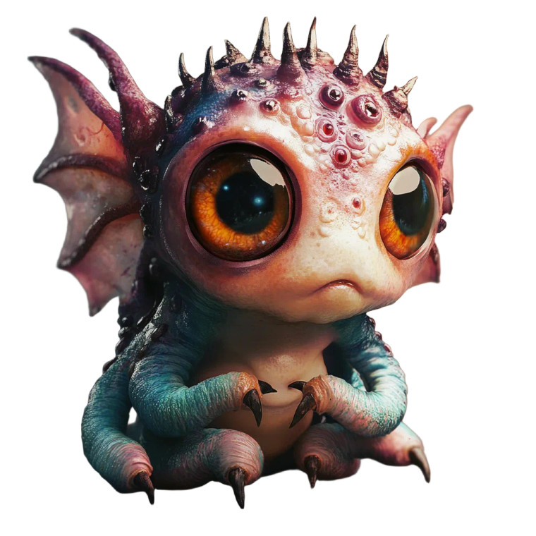 Cute Spiky Creature Vinyl Car Decal Sticker – Waterproof & UV-Resistant 8"