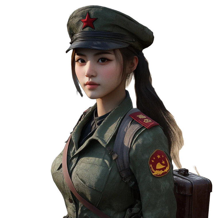 Chinese Soldier V2 Vinyl Car Decal Sticker – Waterproof & UV-Resistant 8"