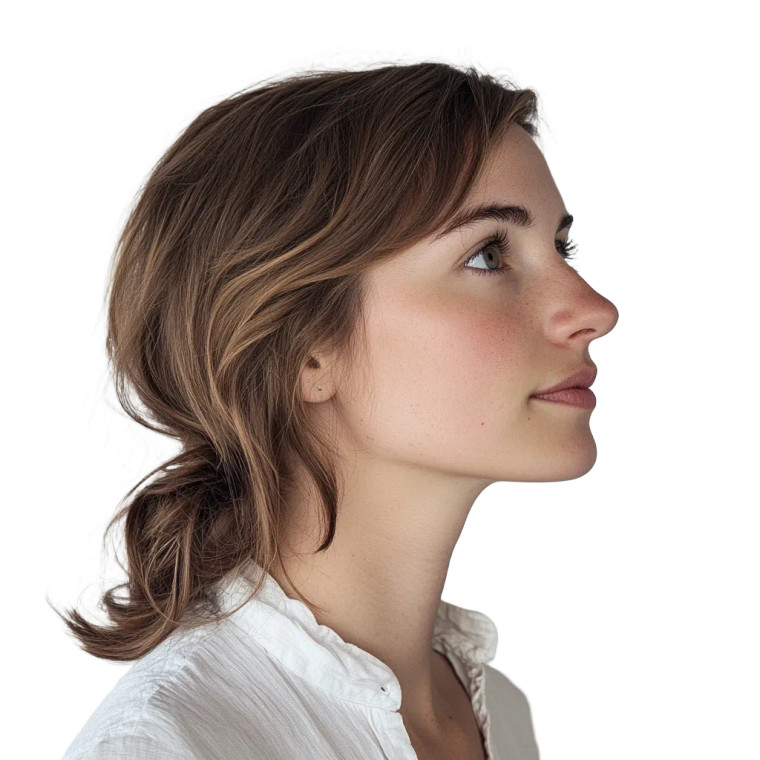 Young Woman Portrait V10 Vinyl Car Decal Sticker – Waterproof & UV-Resistant 8"