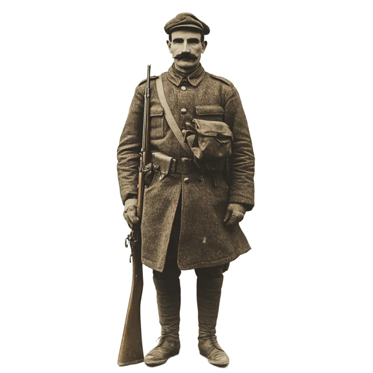 French Wwi Soldier V3 Vinyl Car Decal Sticker – Waterproof & UV-Resistant 8"