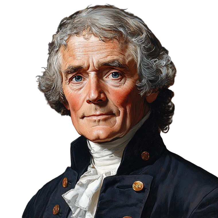 Thomas Jefferson Vinyl Car Decal Sticker – Waterproof & UV-Resistant 8"