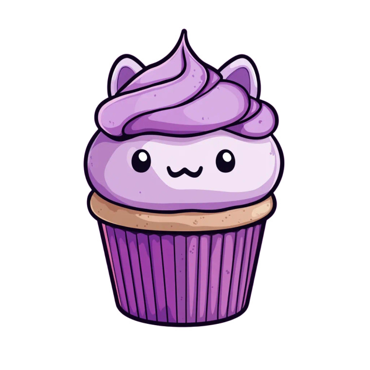 Cutesy Cupcake Coffee Vinyl Car Decal Sticker – Waterproof & UV-Resistant 8"