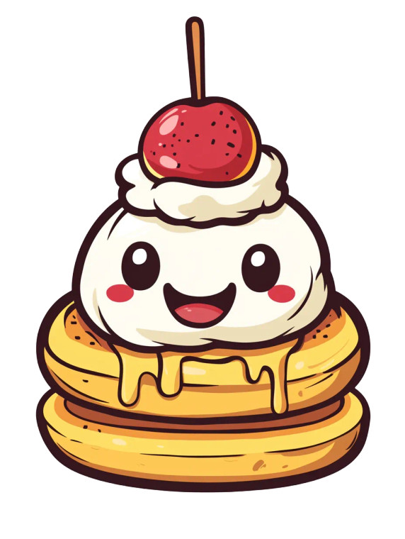 Smiling Pancake Logo Vinyl Car Decal Sticker – Waterproof & UV-Resistant 8"