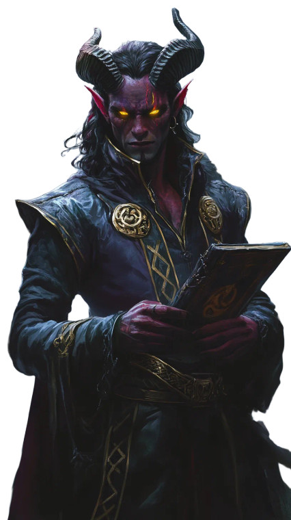 Tiefling Warlock V9 Vinyl Car Decal Sticker – Waterproof & UV-Resistant 8"